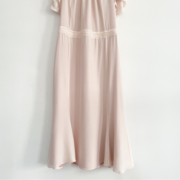 NWOT Altuzarra Claudette Light  Pink Silk Flared Short Sleeve Dress size 4 - Picture 8 of 16